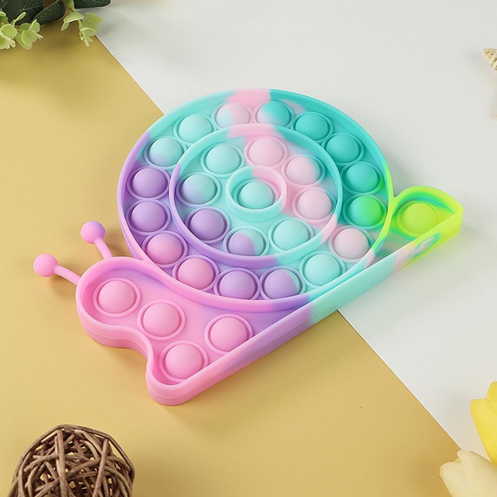 Pop Fidget Toy Large Snail - Rainbow - Dollars and Sense