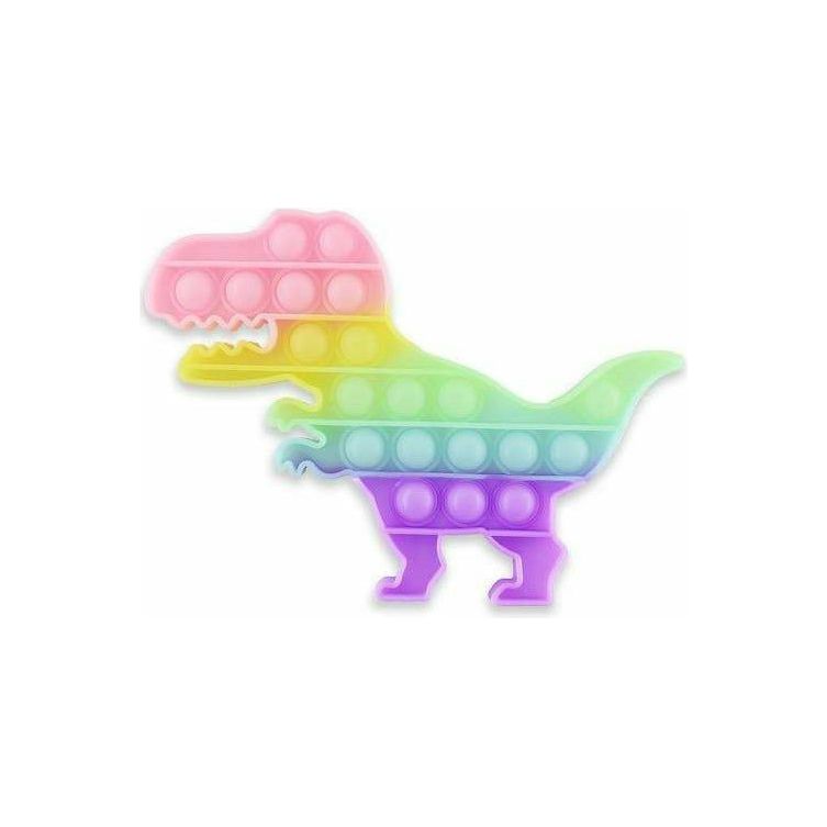 Pop Fidget Toy Large Dinosaur - Rainbow - Dollars and Sense