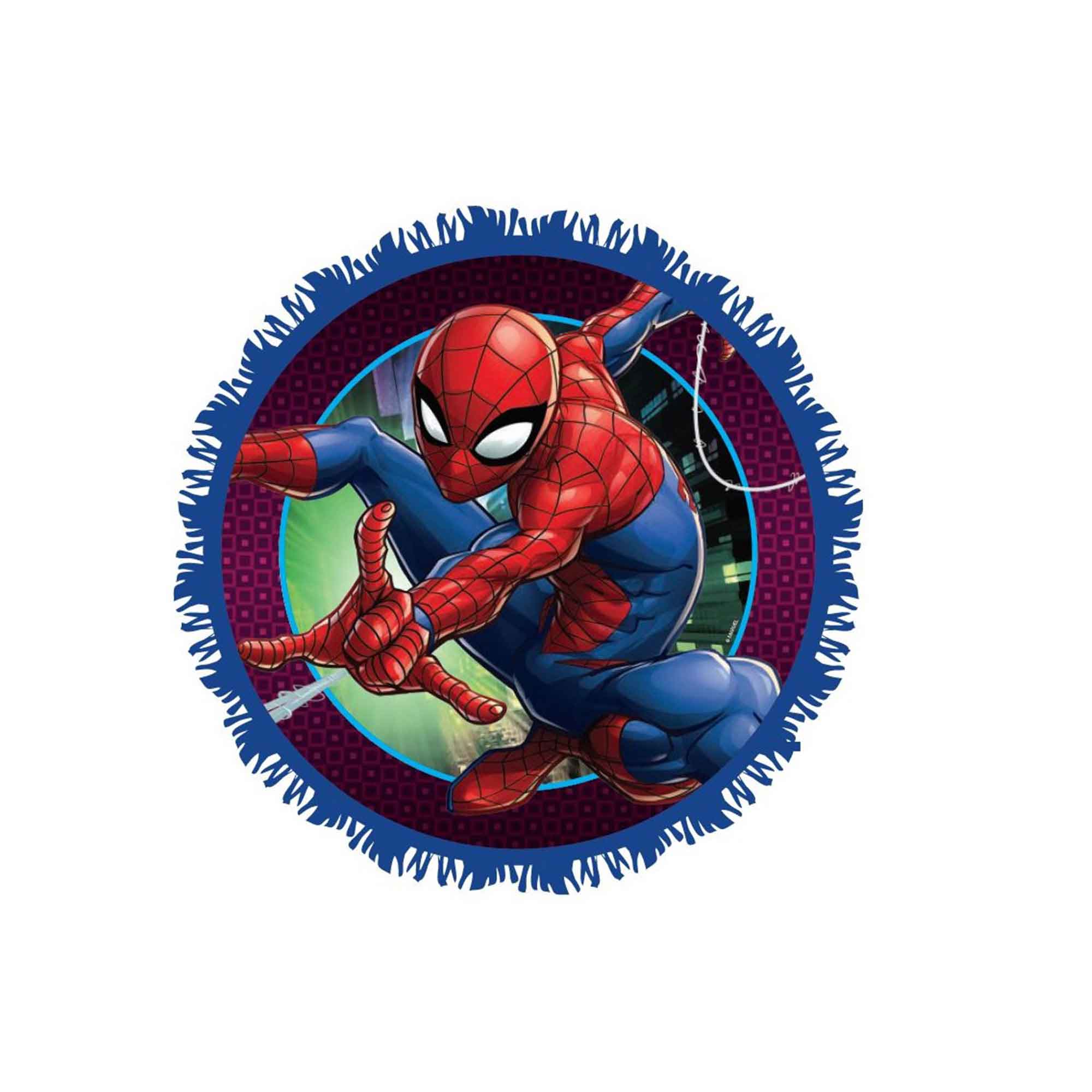 Spider-Man Webbed Wonder Expandable Pull String Drum Pinata - 35x35x9cm Default Title