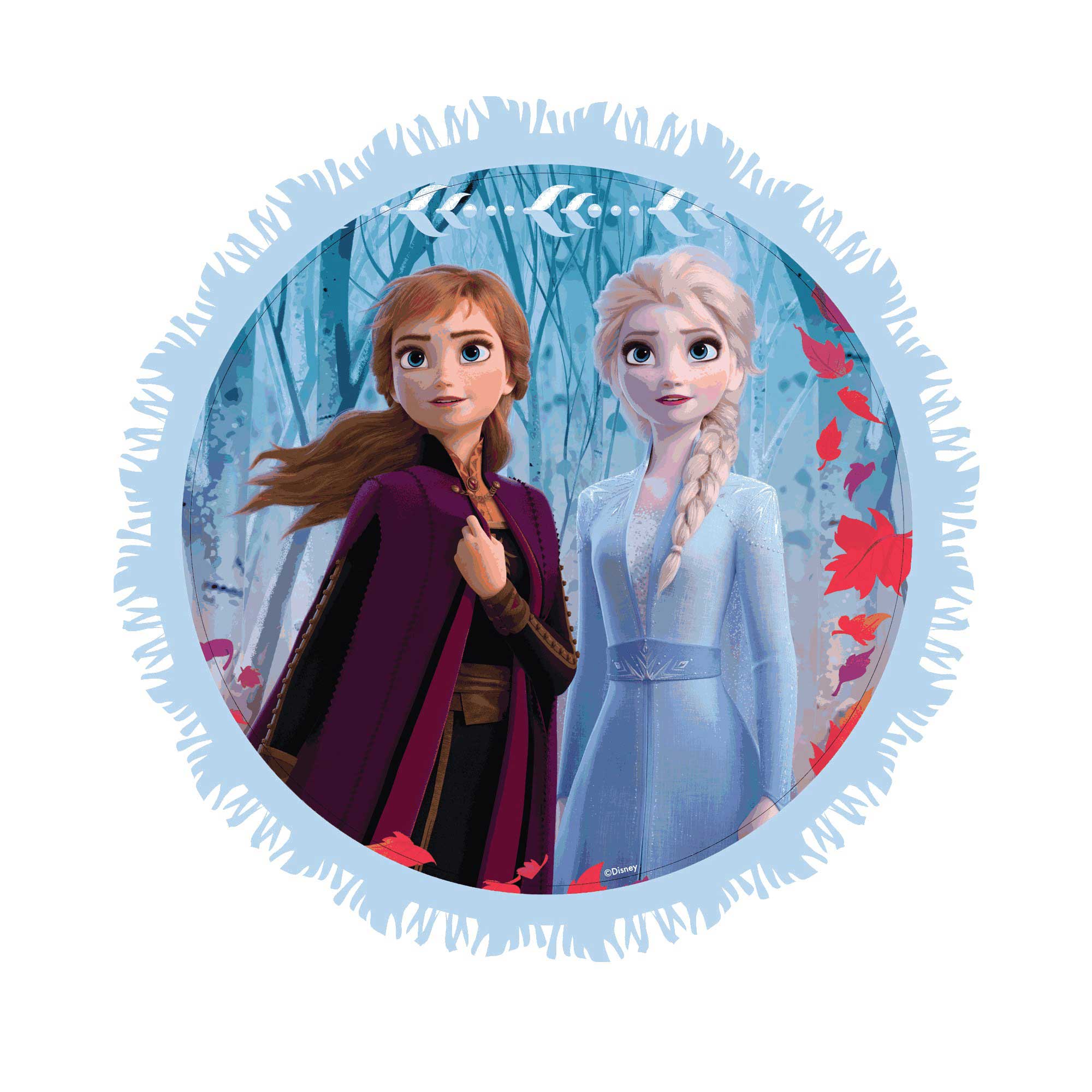 Frozen 2 Expandable Pull String Drum Pinata - 35x35x9cm Default Title