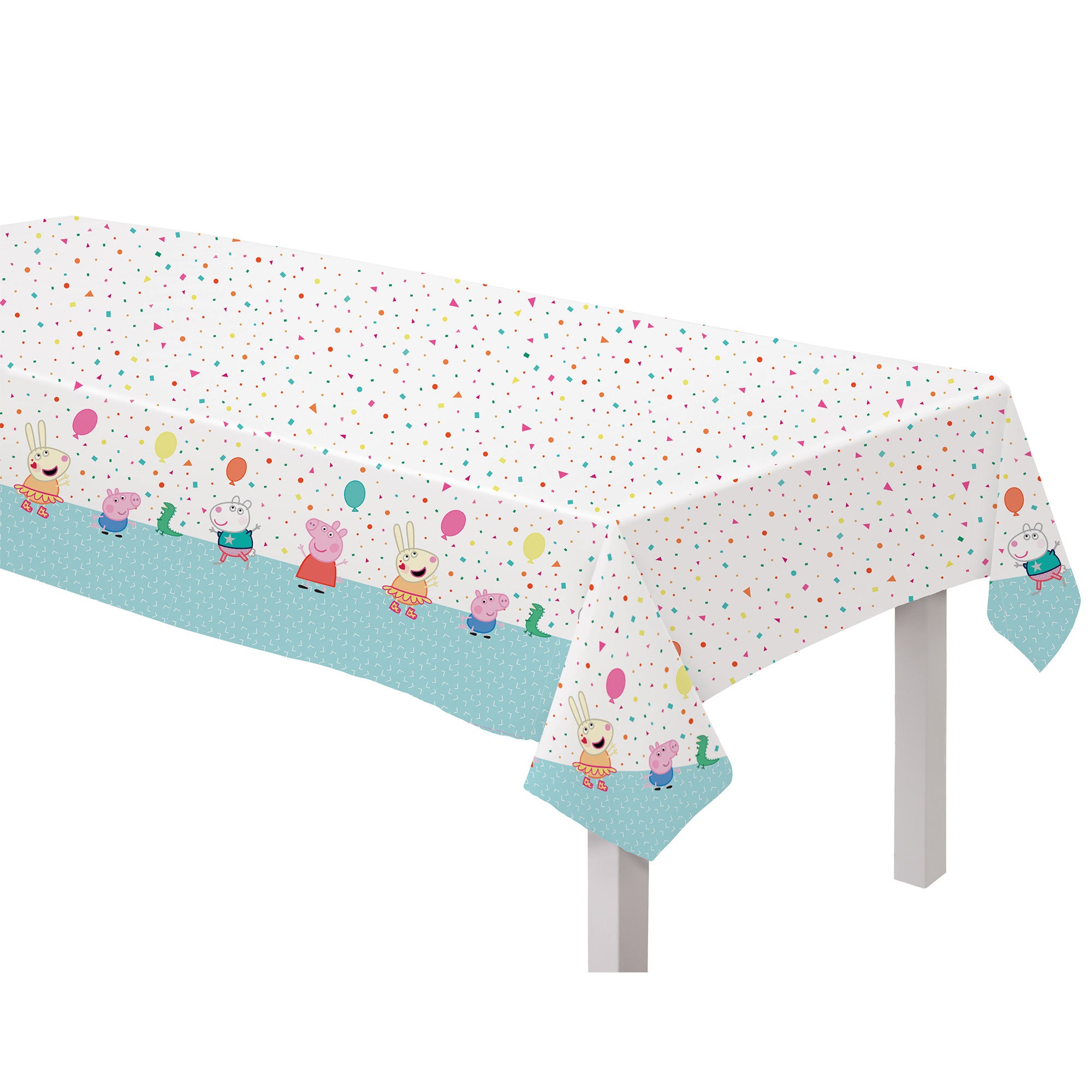 Peppa Pig Confetti Party Paper Tablecover - 1.37x2.43m Default Title