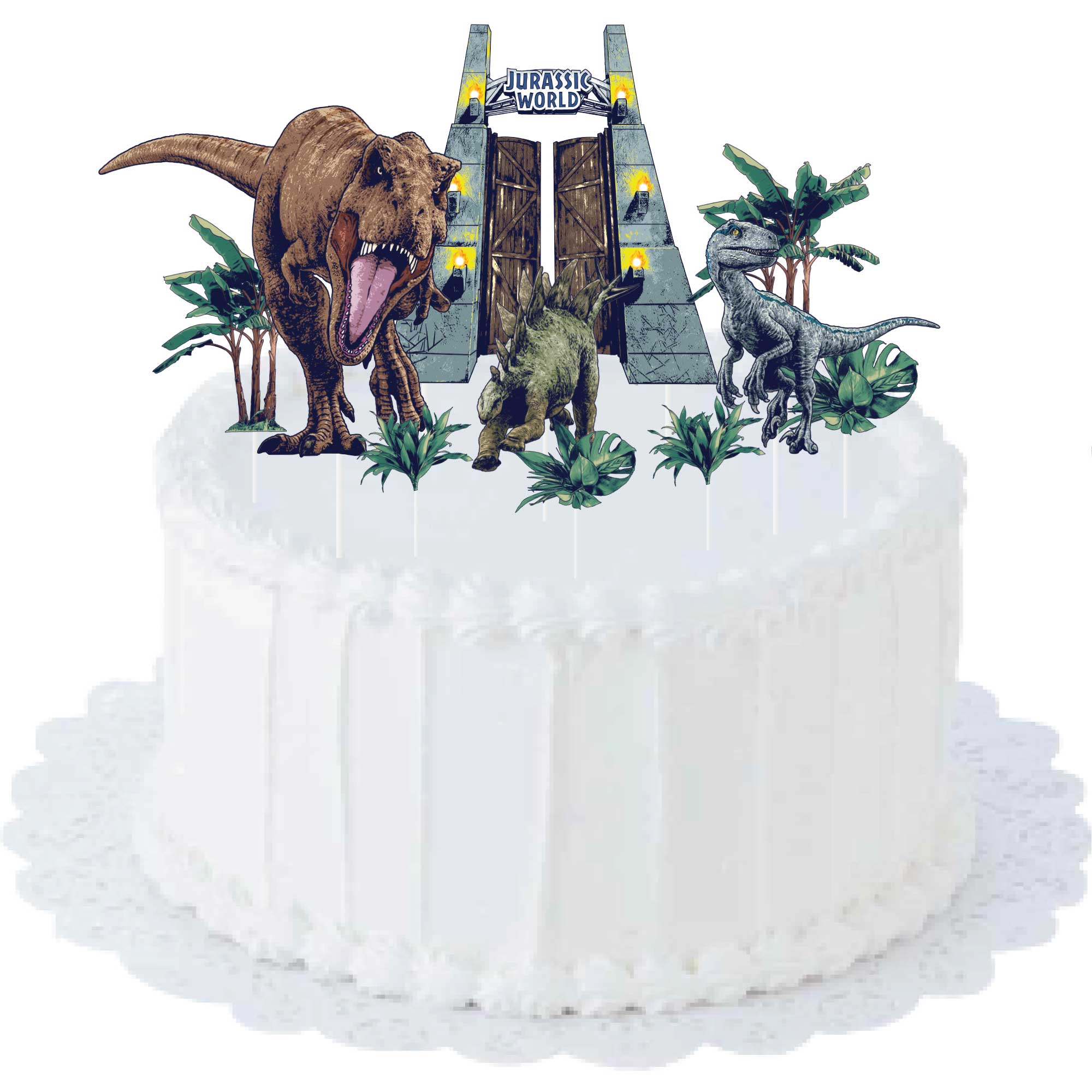 Jurassic Into The Wild Cake Topper Kit - 10 Piece Pack Default Title