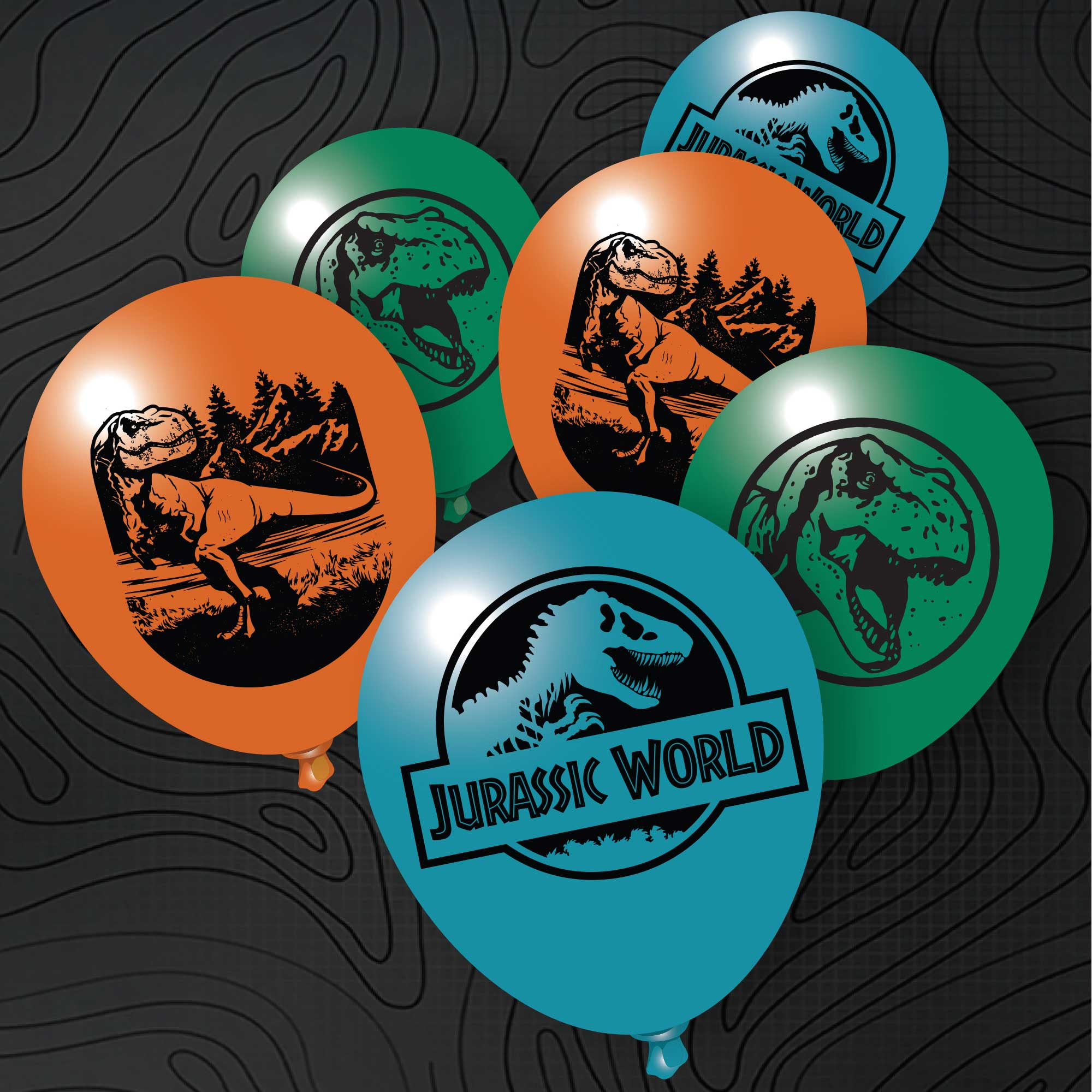 Jurassic Into The Wild Latex Balloons - 30cm 5 Pack Default Title