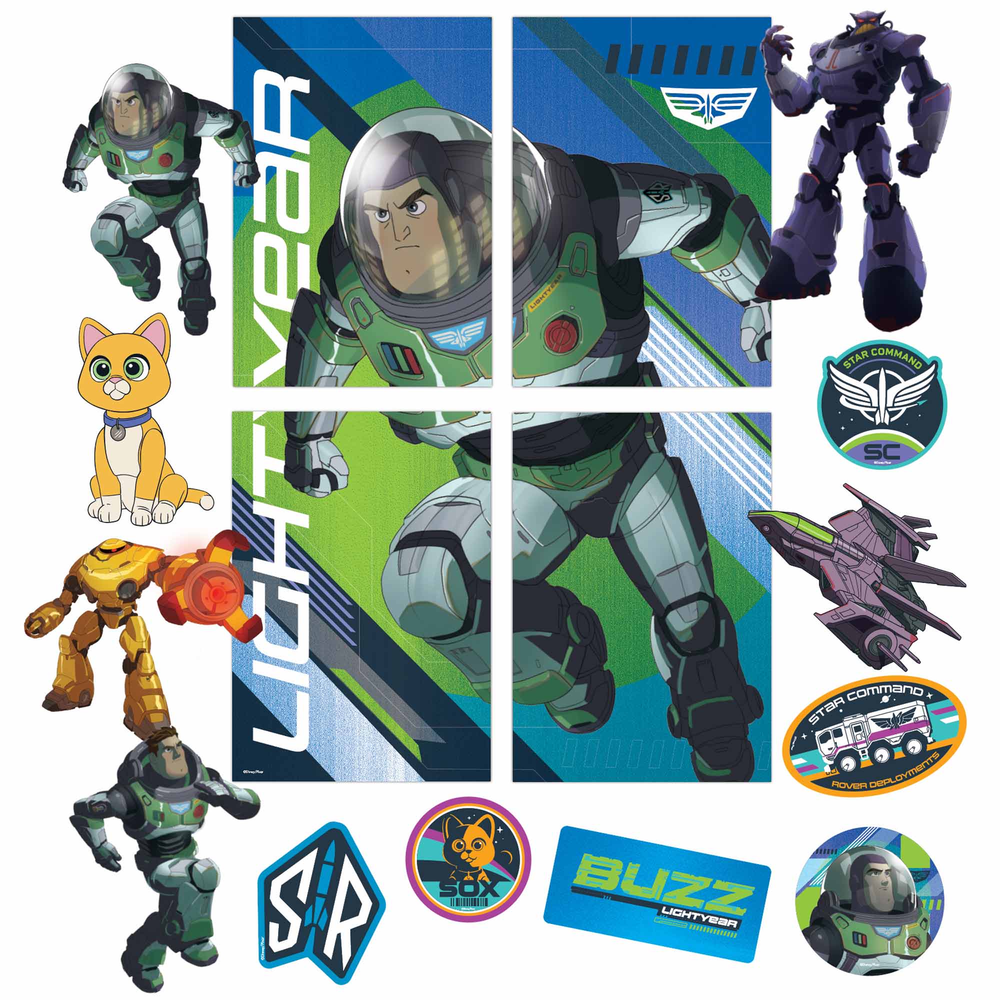 Buzz Lightyear Scene Setters and Assorted Props - 16 Pack Default Title