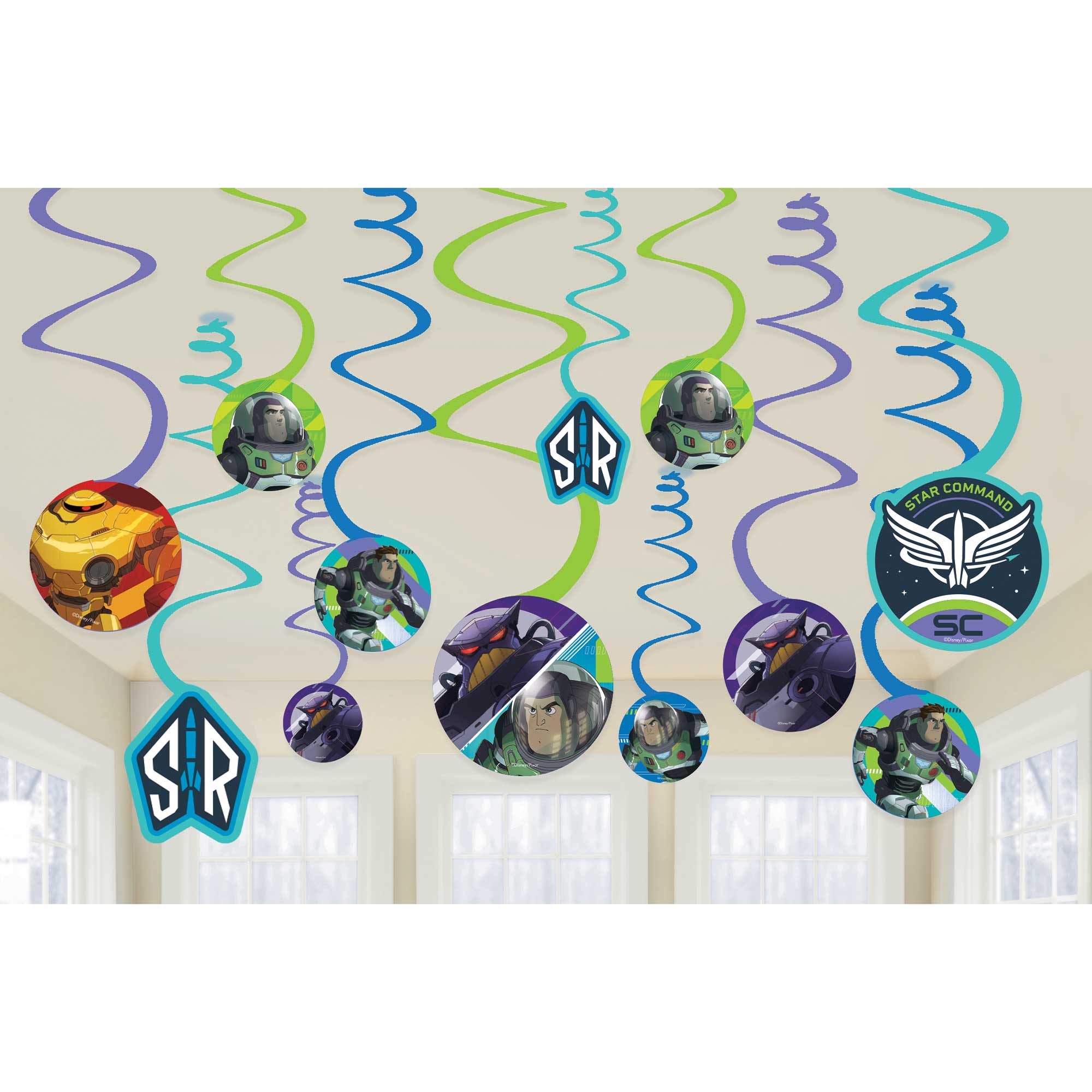 Buzz Lightyear Spiral Swirls Hanging Decorations - 12 Pack Default Title