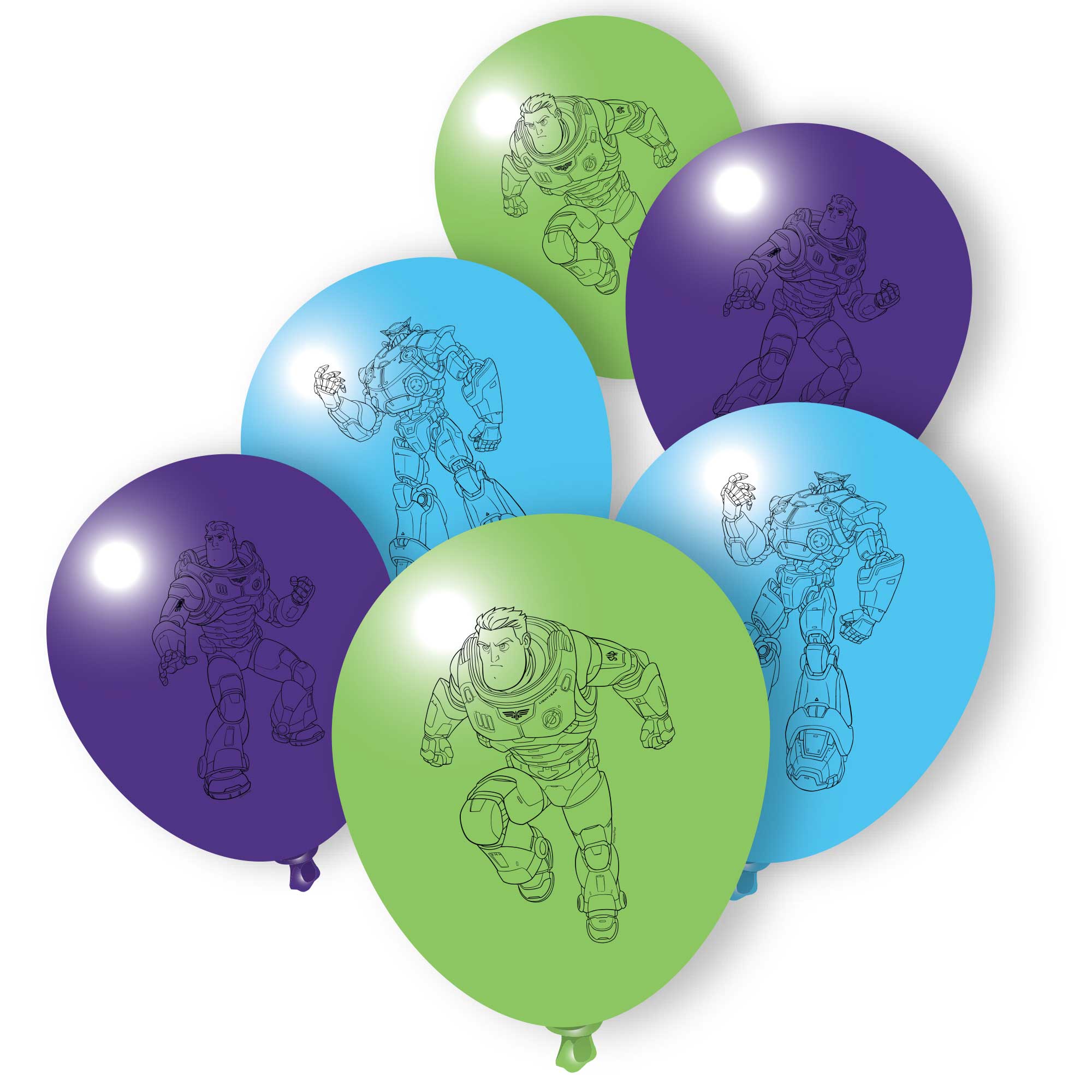 Buzz Lightyear Latex Balloons - 30cm 6 Pack Default Title