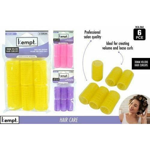 Velcro Hair Curlers - 30mm 6 Piece Assorted - Dollars and Sense