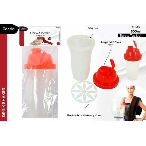 Drink Shaker with Sifter - 500ml - Dollars and Sense