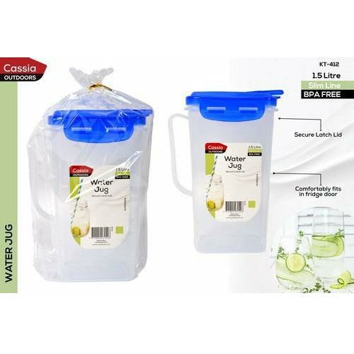 Plastic Water Jug Slimline 1.5L - 1 piece - Dollars and Sense