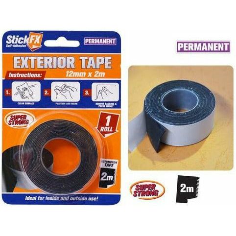 Exterior Tape Self Adhesive Permanent - 12mm x 12m 1 Roll - Dollars and Sense