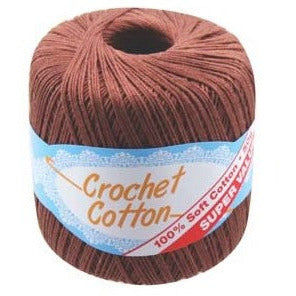 Crochet Cotton Choc Brown - Dollars and Sense