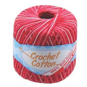 Crochet Cotton Multi-Red - Dollars and Sense