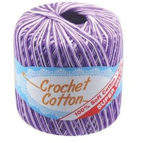 Crochet Cotton Multi-Purple - Dollars and Sense