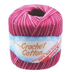 Crochet Cotton Multi-Burgandy - Dollars and Sense