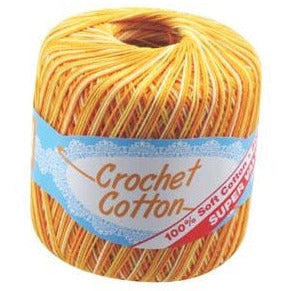 Crochet Cotton Multi-Golden Yellow - Dollars and Sense