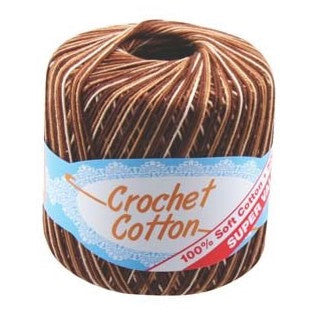 Crochet Cotton Multi-Brown - Dollars and Sense