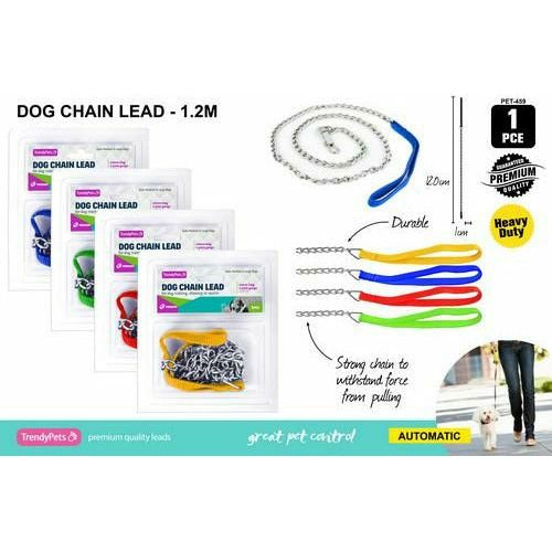 Dog Chain Lead - 2.5mm Width 120cm Length 1 Piece Assorted - Dollars and Sense