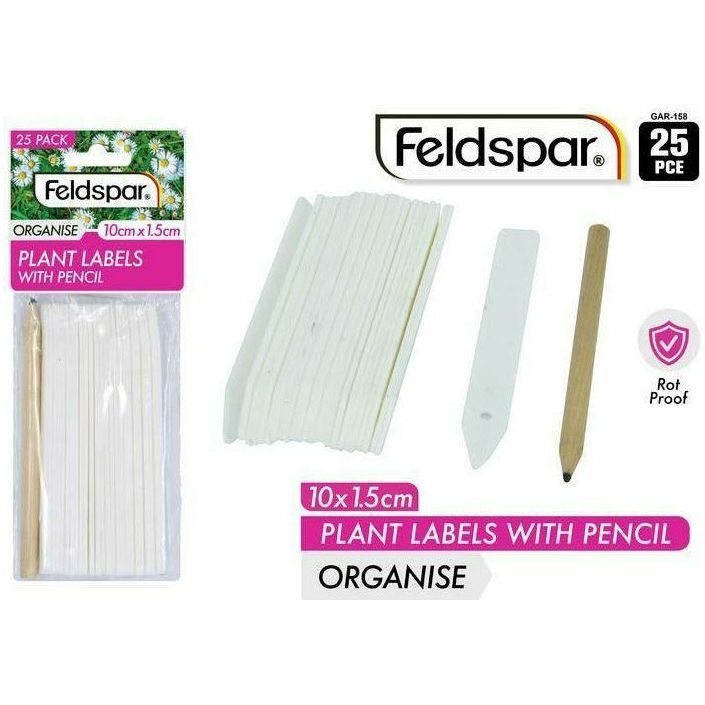 Plant Labels with Pencil - 10x1.5cm 25 Pack - Dollars and Sense