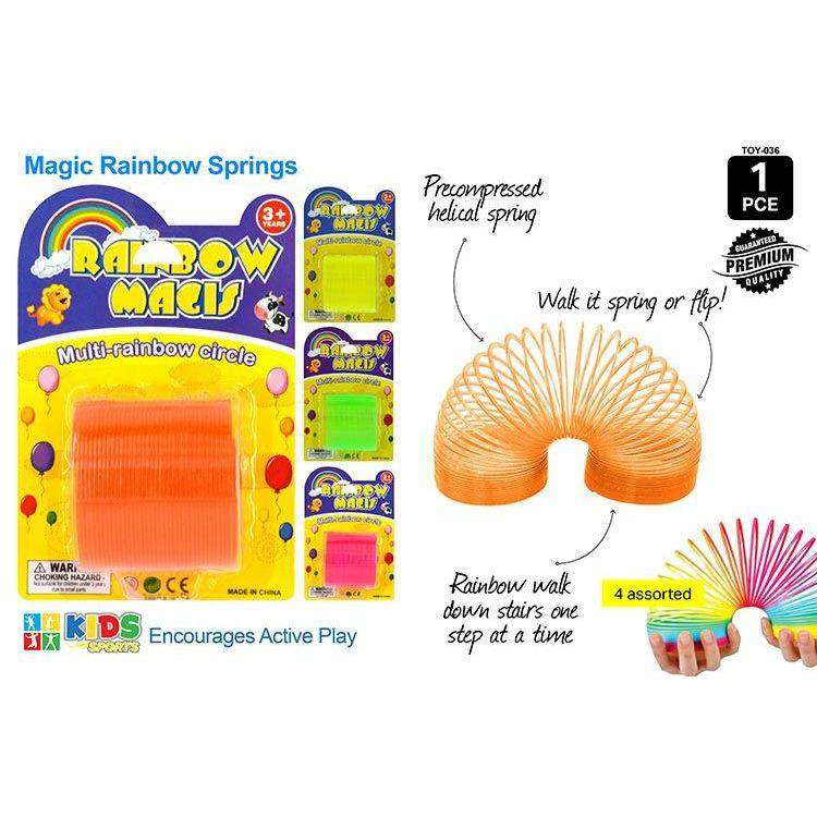 Rainbow Spring Toy Assorted Colours 1pce - Dollars and Sense