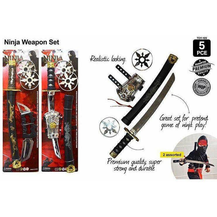 5pce Ninja Playset Toy - Dollars and Sense