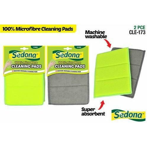 Microfibre Cleaning Pads - 16x22cm 2 Piece Assorted - Dollars and Sense