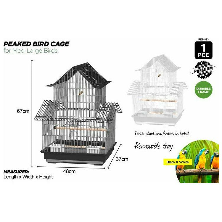Peaked Bird Cage - 48x37x67cm 1 Piece Assorted - Dollars and Sense