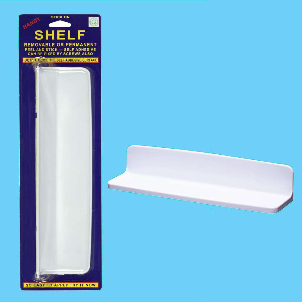 Shelf White Removable or Permanent - 300mm 1 Piece - Dollars and Sense