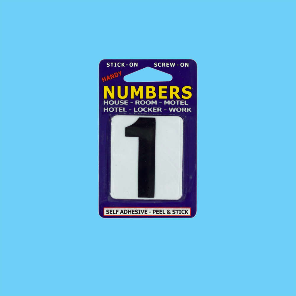 Numbers NO.1 White and Black - 1 Piece - Dollars and Sense