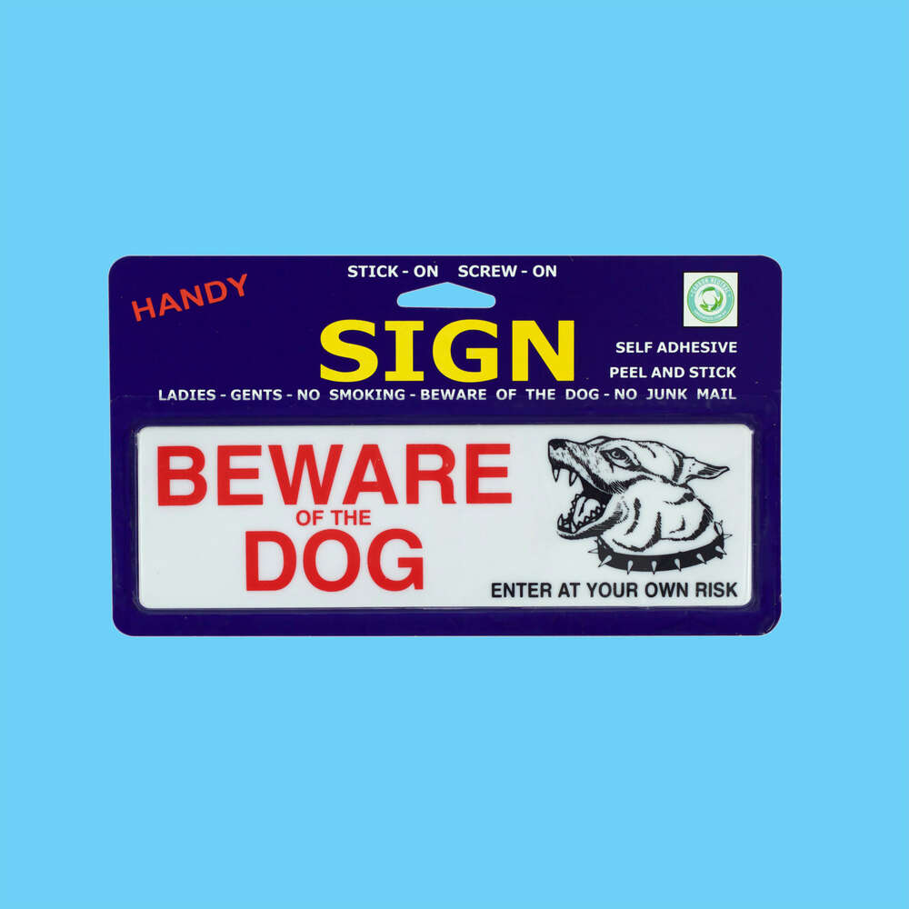 Sign Medium Beware Of The Dog - 1 Piece - Dollars and Sense