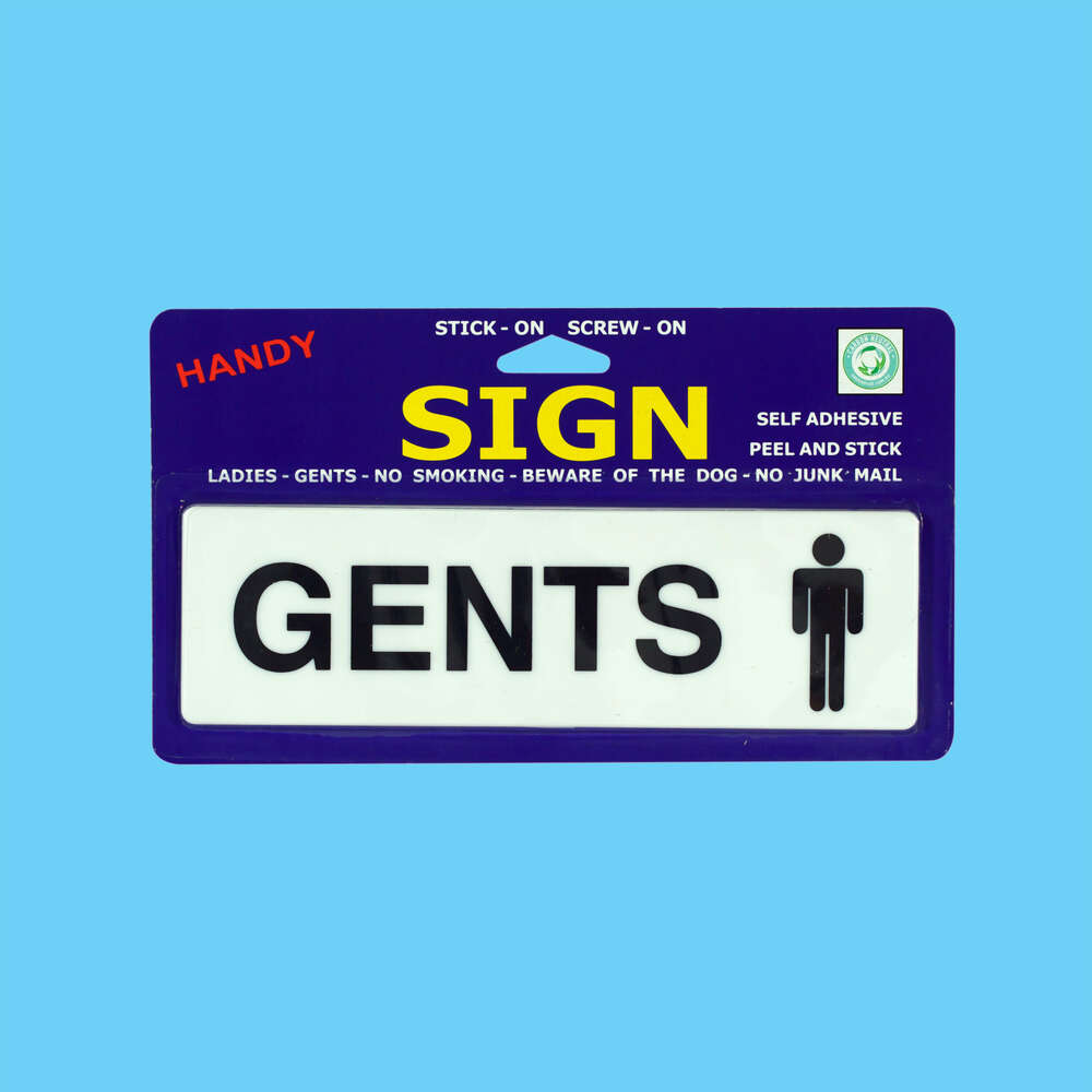 Sign Medium Gents - 1 Piece - Dollars and Sense
