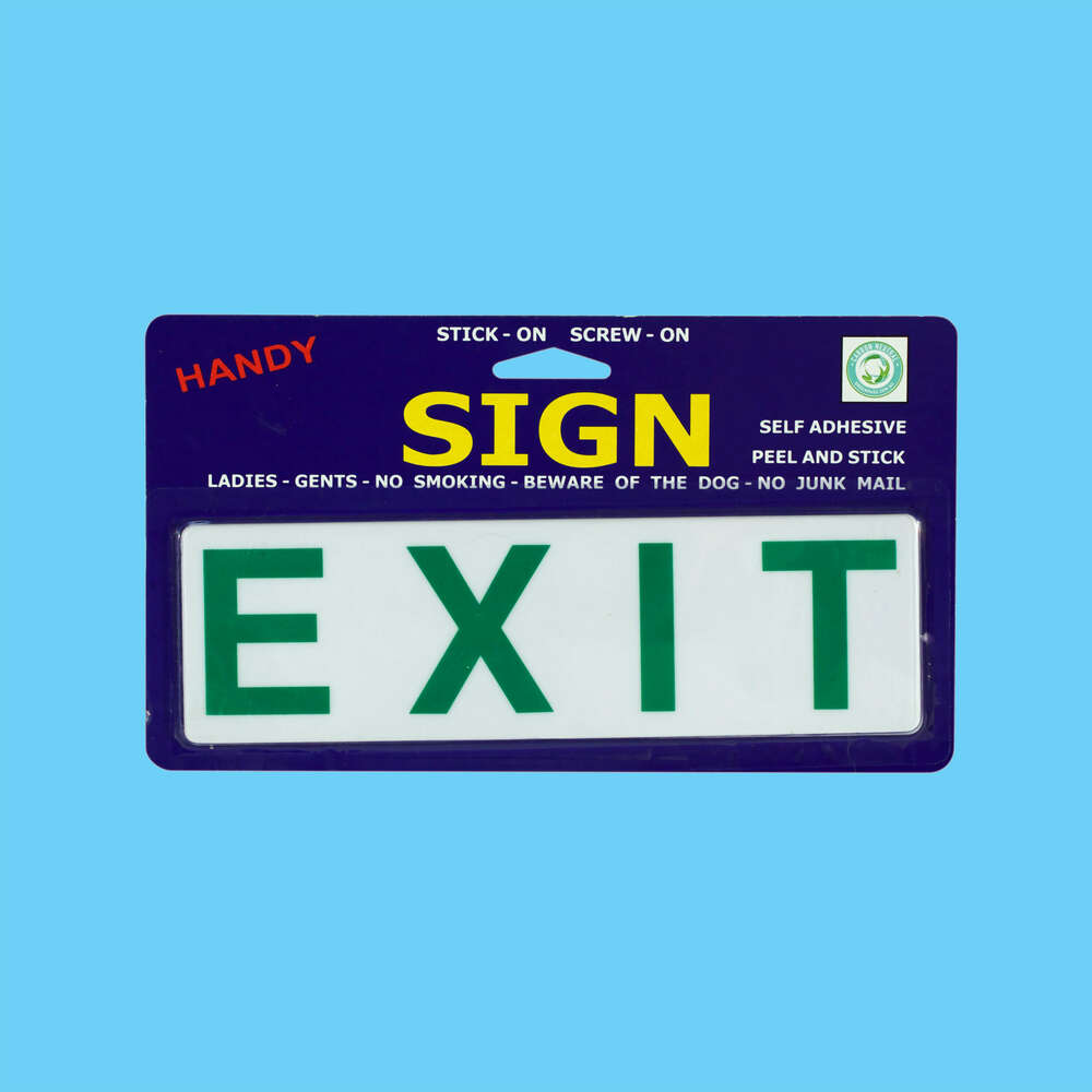 Sign Medium Exit Green Print - 1 Piece - Dollars and Sense