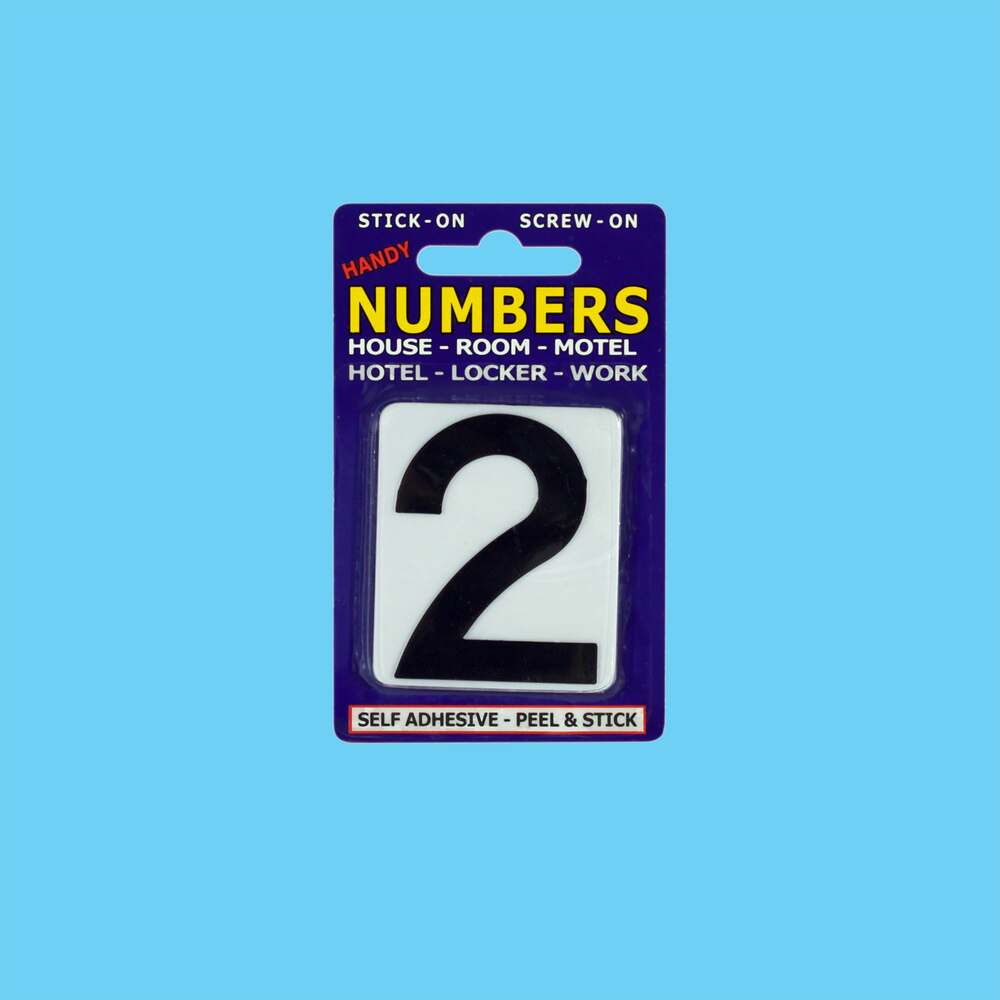 Numbers NO.2 White and Black - 1 Piece - Dollars and Sense