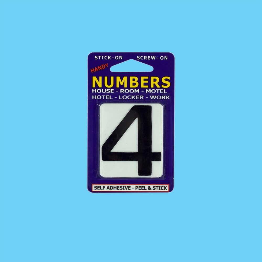 Numbers NO.4 White and Black - 1 Piece - Dollars and Sense
