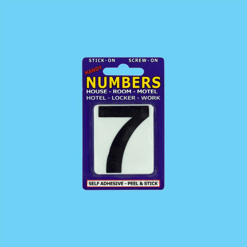 Numbers NO.7 White and Black - 1 Piece - Dollars and Sense