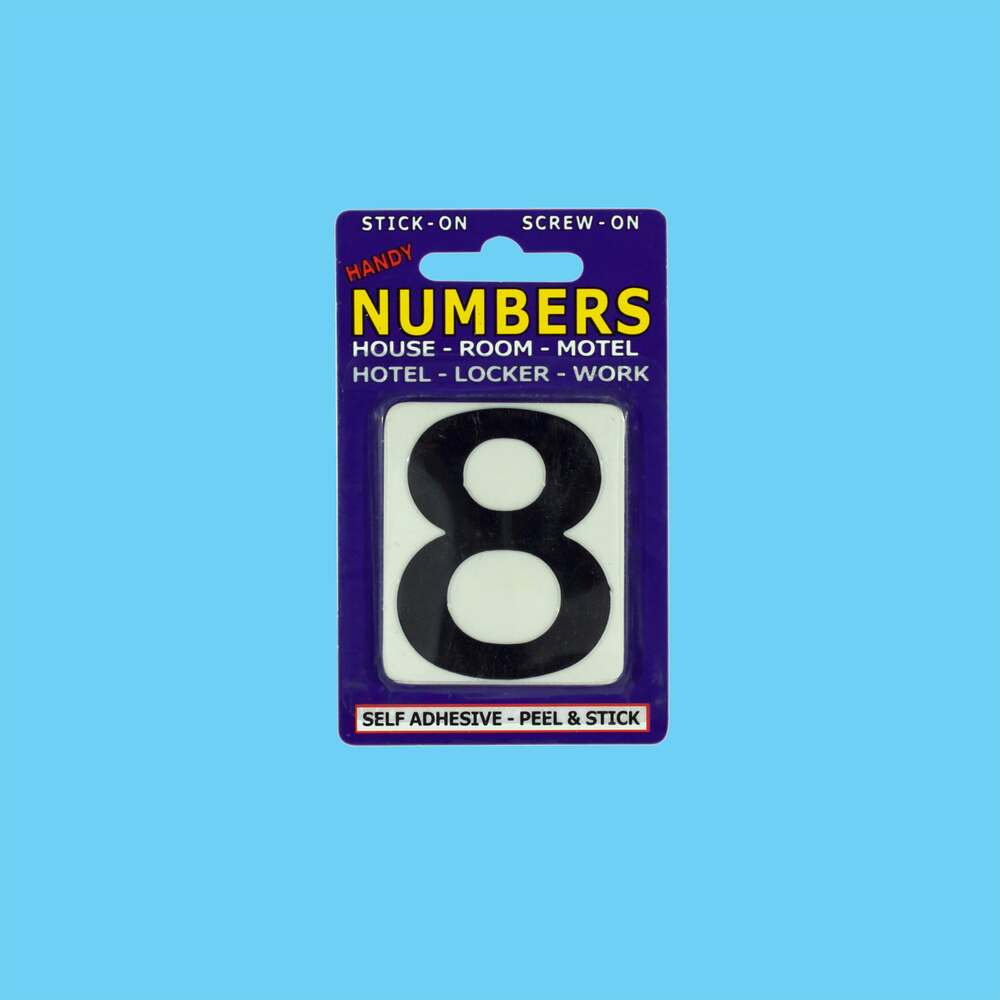 Numbers NO.8 White and Black - 1 Piece - Dollars and Sense