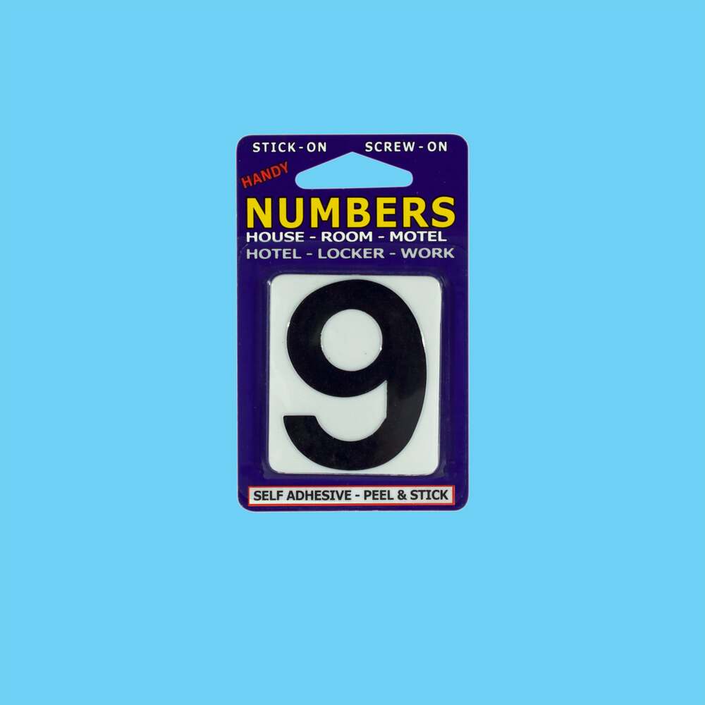 Numbers NO.9 White and Black - 1 Piece - Dollars and Sense
