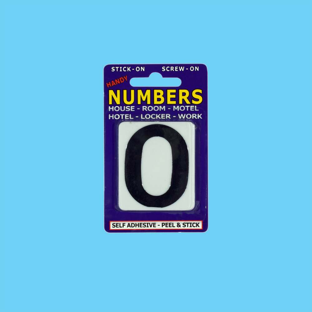 Numbers NO.0 White and Black - 1 Piece - Dollars and Sense