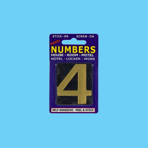 Numbers NO.4 Black and Gold - 1 Piece - Dollars and Sense