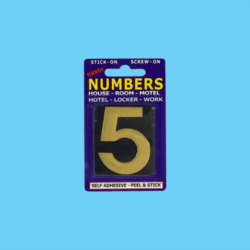 Numbers NO.5 Black and Gold - 1 Piece - Dollars and Sense