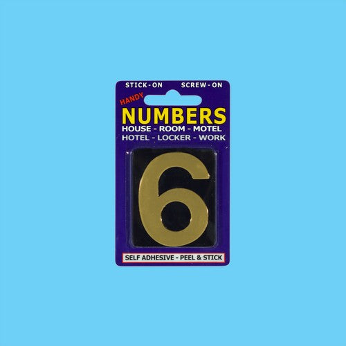 Numbers NO.6 Black and Gold - 1 Piece - Dollars and Sense