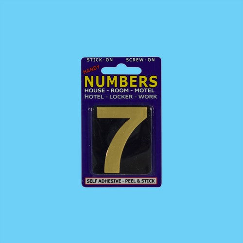Numbers NO.7 Black and Gold - 1 Piece - Dollars and Sense