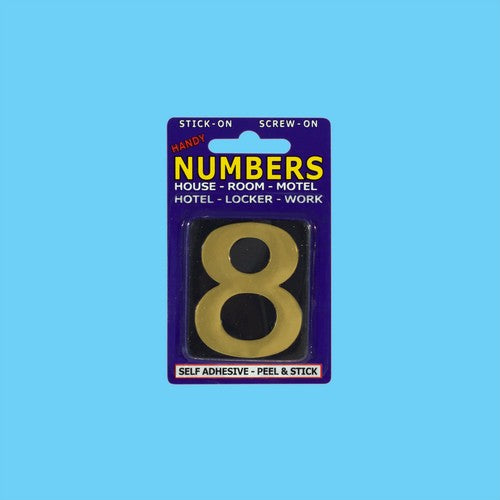 Numbers NO.8 Black and Gold - 1 Piece - Dollars and Sense