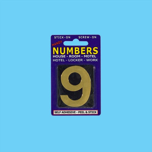 Numbers NO.9 Black and Gold - 1 Piece - Dollars and Sense