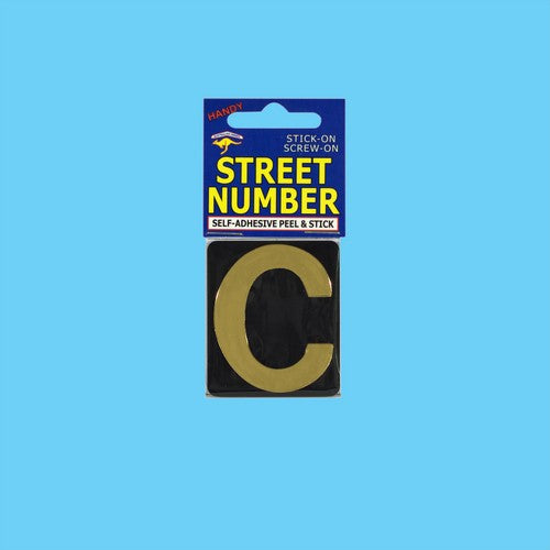 Street Number Letter C Black and Gold - 1 Piece - Dollars and Sense