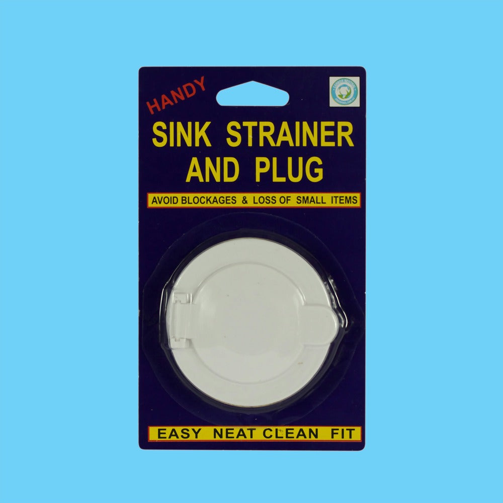 Sink Strainer and Plug White - 1 Piece - Dollars and Sense