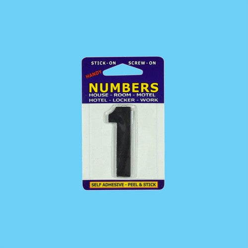 Numbers NO.1 Black No Base Number Outline Only - 1 Piece - Dollars and Sense