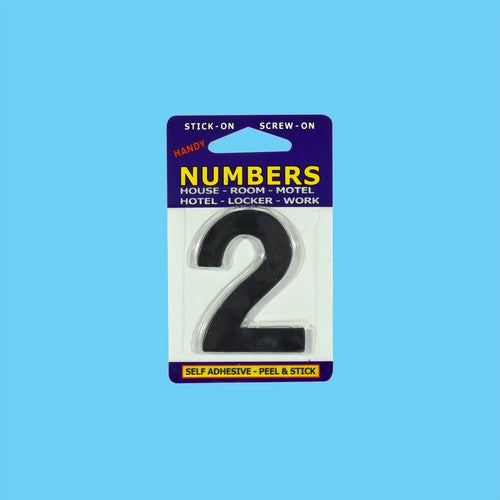 Numbers NO.2 Black No Base Number Outline Only - 1 Piece - Dollars and Sense