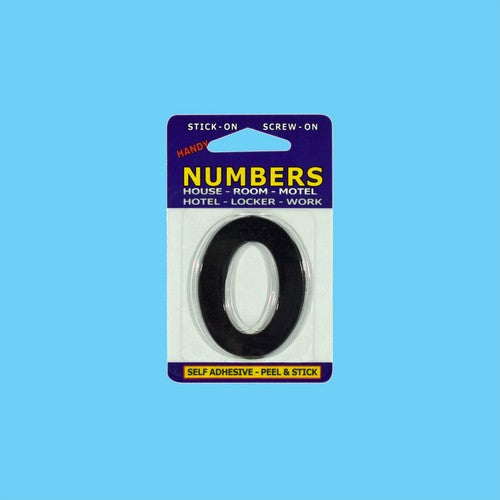 Numbers NO.0 Black No Base Number Outline Only - 1 Piece - Dollars and Sense