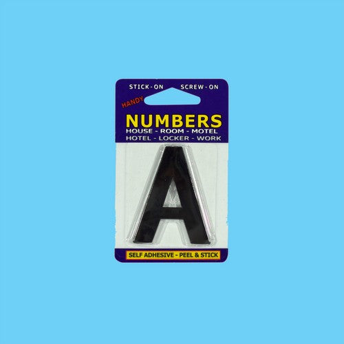 Numbers Letter A Black No Base Number Outline Only - 1 Piece - Dollars and Sense