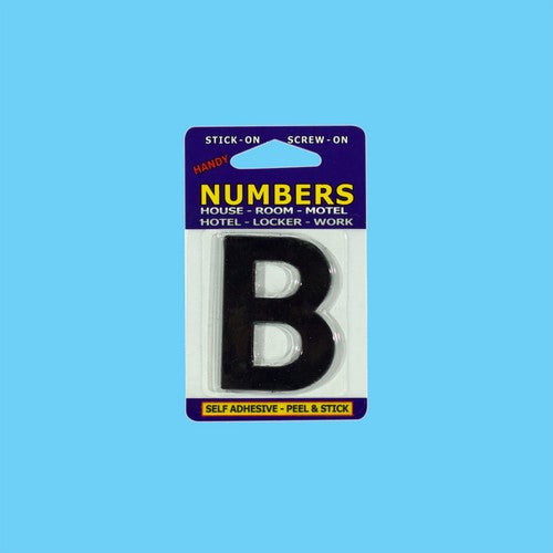 Numbers Letter B Black No Base Number Outline Only - 1 Piece - Dollars and Sense